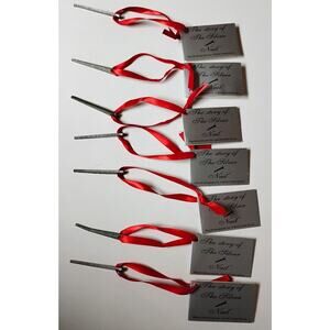 🎄 Silver Nail Manger Ornaments 🕊️ Vintage 1990s Set of 7